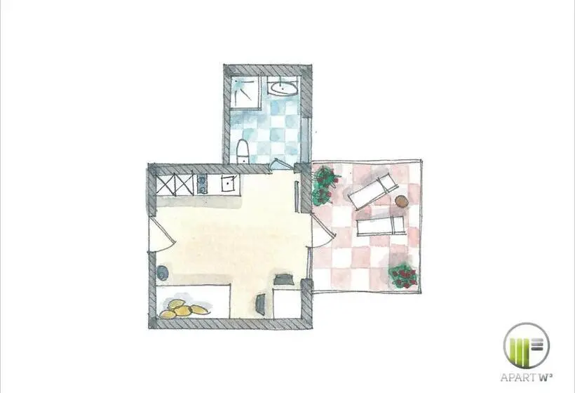 スタンダードシングルルーム, City Hotel Apartw3   Kostenlos Parken