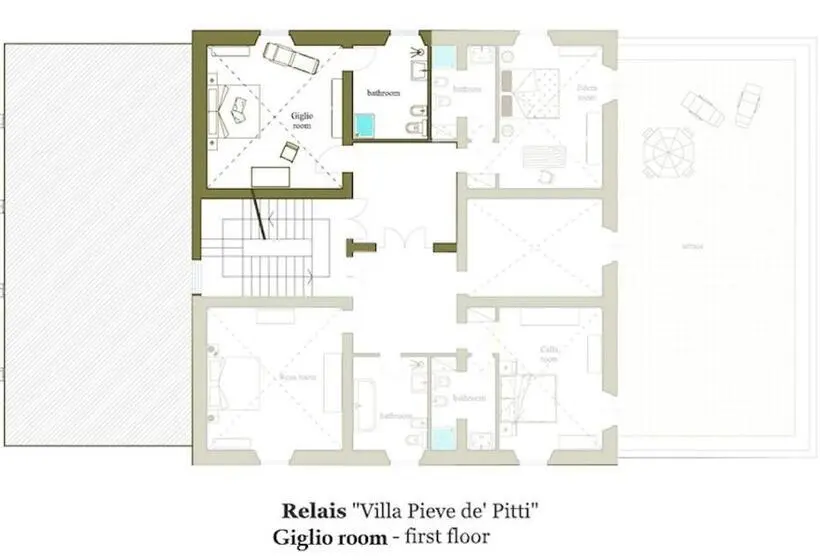 デラックスルーム, Villa Pieve De Pitti