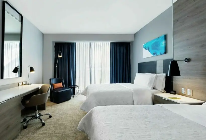 2ダブルベッドのスタンダードルーム, Hilton Garden Inn Mexico City Santa Fe