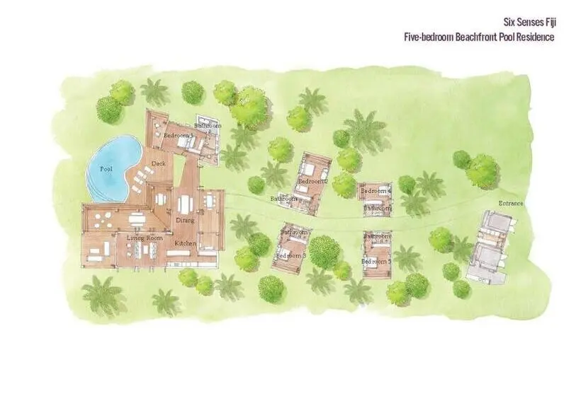 1ベッドルームハウス, Six Senses Fiji