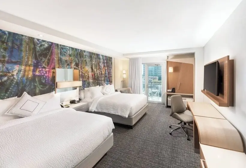 ２ダブルベッドのスタンダードルーム, Courtyard By Marriott Baton Rouge Downtown