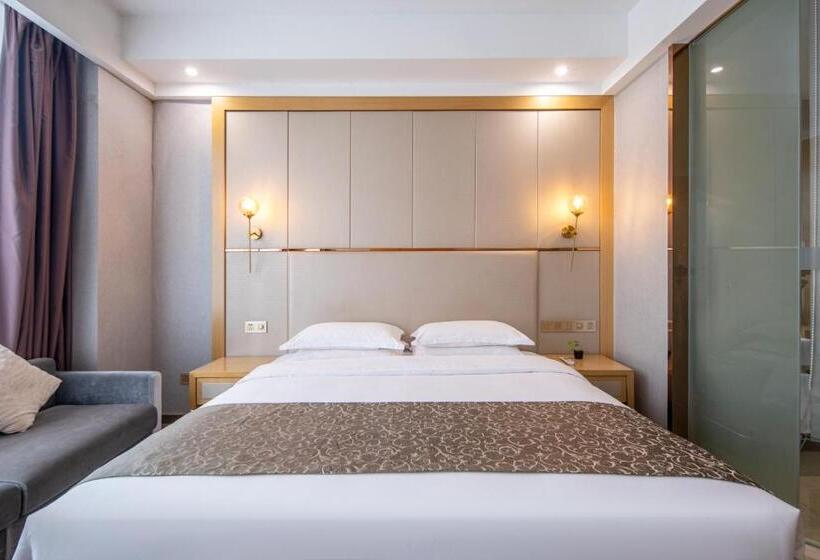 اتاق دلوکس با تخت کینگ و چشمانداز شهر, Xiamen Shu Yue