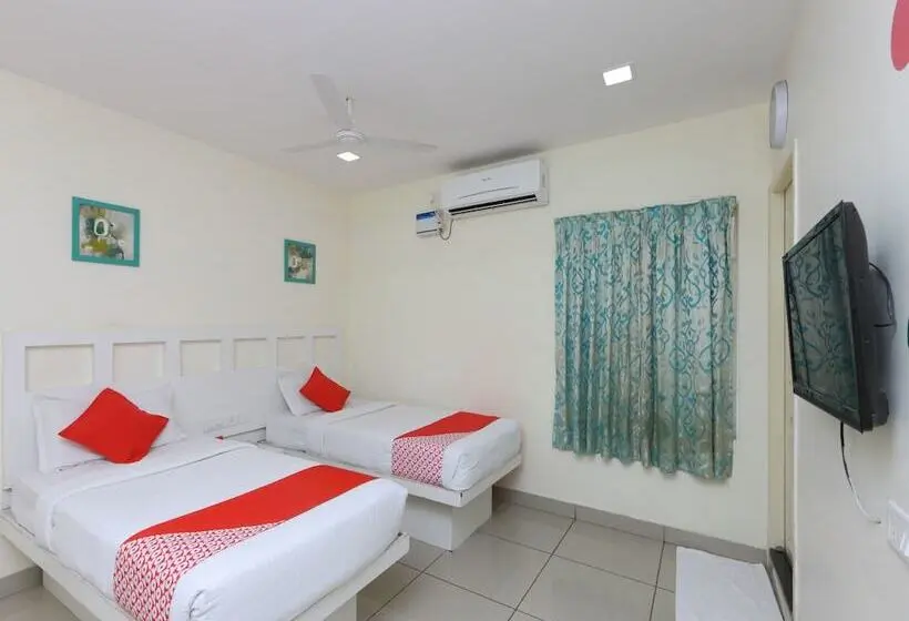 デラックスルーム, Fabhotel Colors Service Apartment   Nr Santhome Cathedral Basilica & Marina Beach