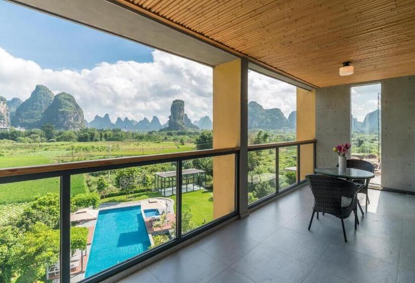 Полулюкс Одноместный с Террасой, Yangshuo Zen Garden Resort