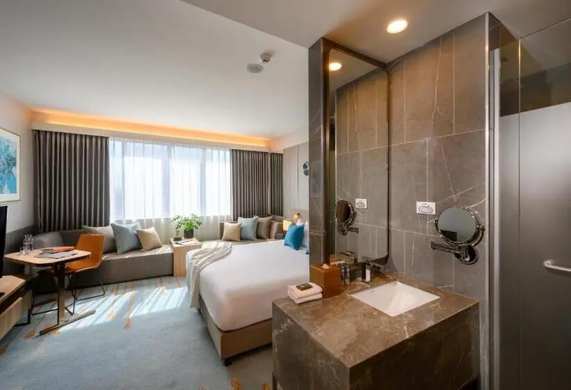 キングサイズベッドのデラックスルーム, Novotel Melbourne Central