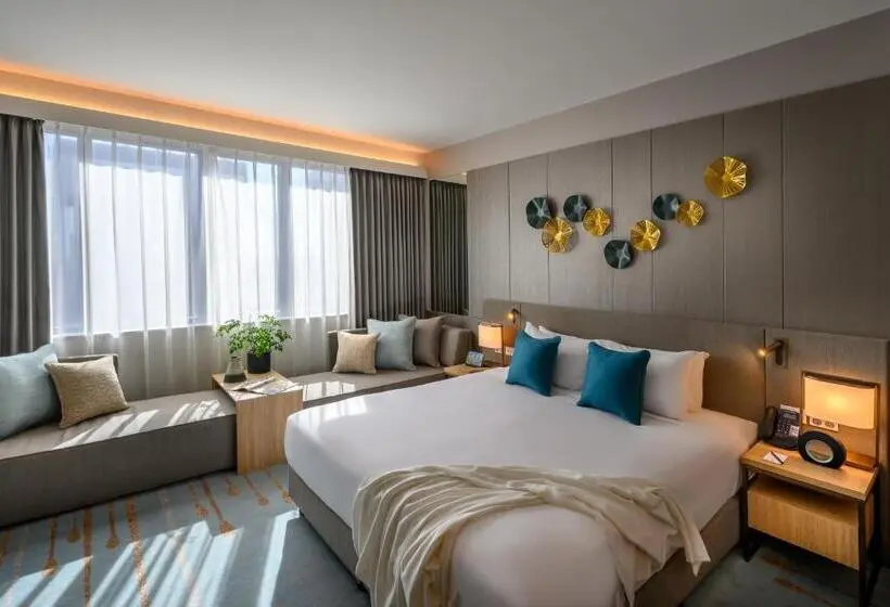 キングサイズベッドのデラックスルーム, Novotel Melbourne Central