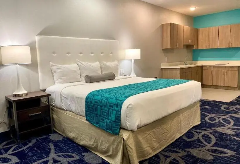 キングサイズベッドのデラックスルーム, Americas Best Value Inn Houston Willowbrook