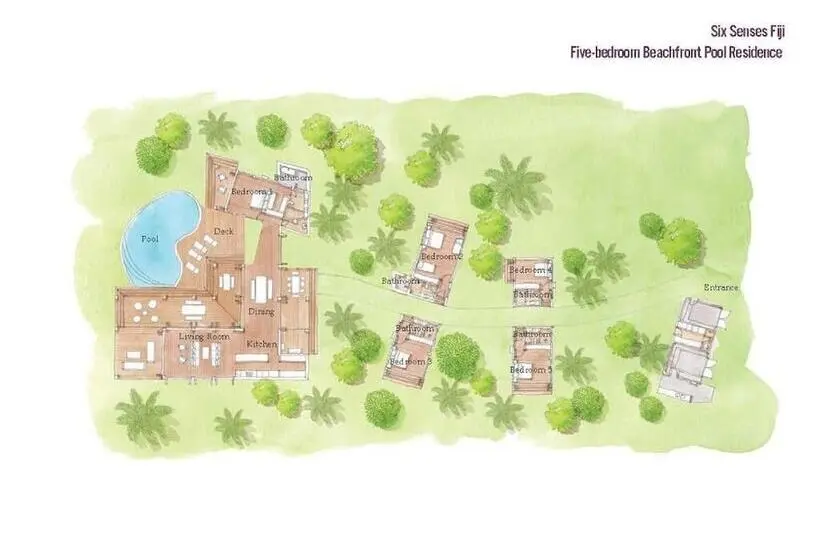 １ベッドルームハウス, Six Senses Fiji