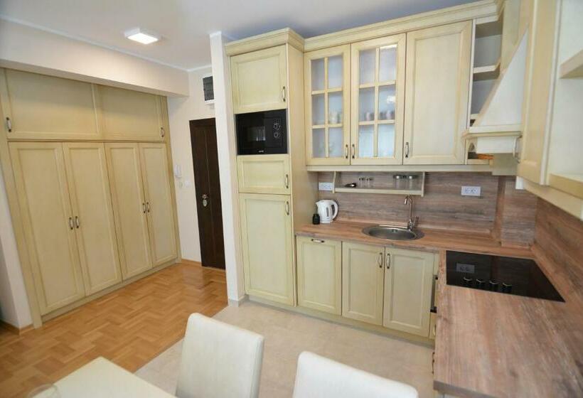 آپارتمان 1 خوابه با چشم‌انداز دریا, Rooms & Apartments Dobrotski Dvori