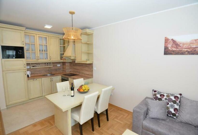 آپارتمان 1 خوابه با چشم‌انداز دریا, Rooms & Apartments Dobrotski Dvori