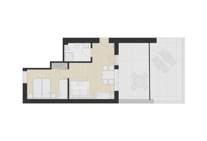 1ベッドルームアパートメント, Eden Apartments