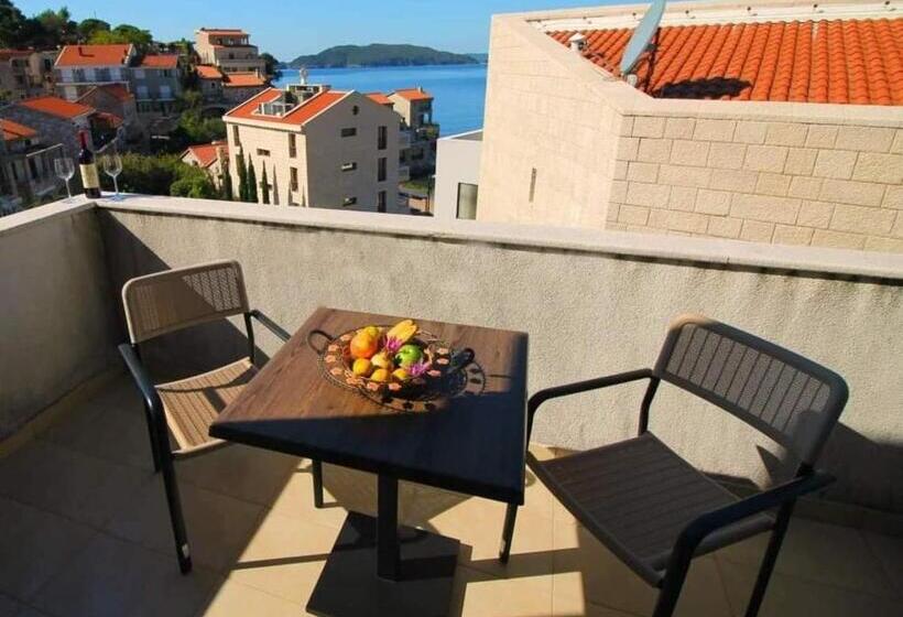 اتاق استاندارد با بالکن و چشم‌انداز دریا, Guest House Villa Pastrovka