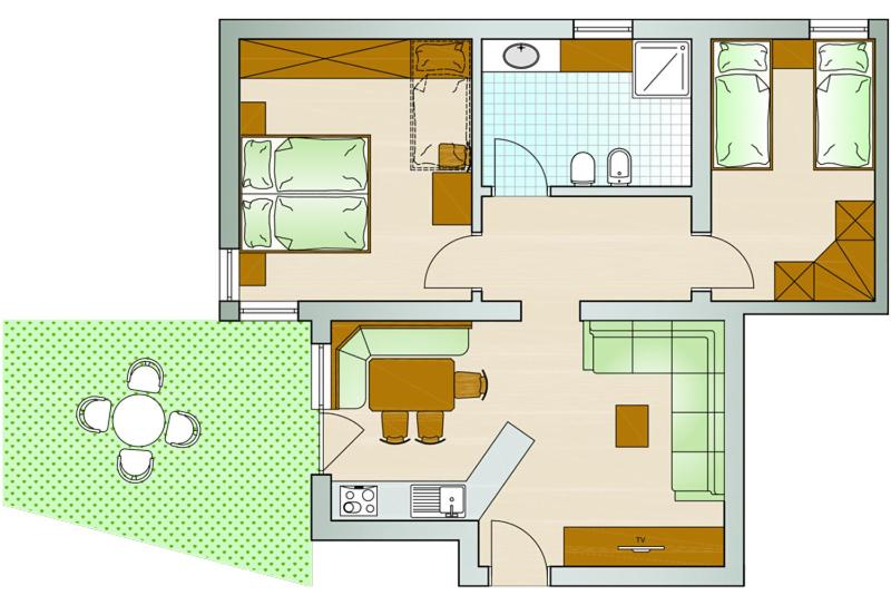 带1个卧室的公寓, Col Dala Vara