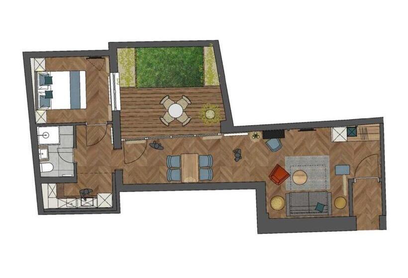 침실 1개 아파트, Diesonne