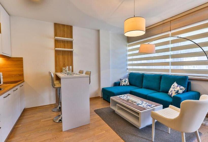 آپارتمان 1 خوابه با تراس, Gufo Apart