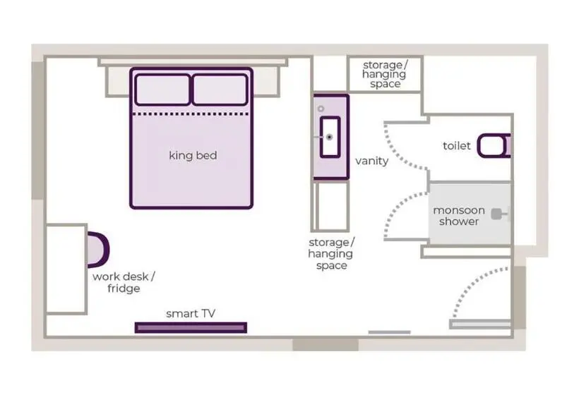 キングサイズベッドのデラックスルーム, Yotel Istanbul Airport Landside, City Entrance