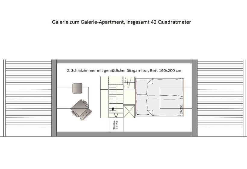 Апартаменты 1 Спальня с Балконом, Ferienwohnungen Boardinghouse Bodensee
