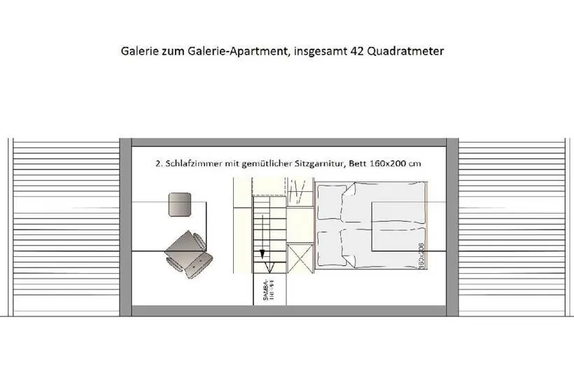 バルコニー付き１ベッドルームアパートメント, Ferienwohnungen Boardinghouse Bodensee