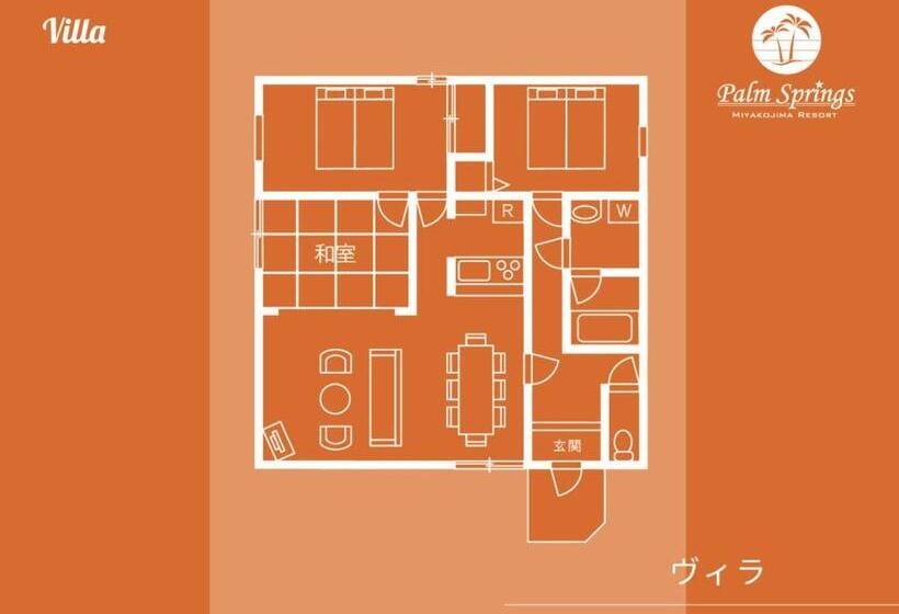 ویلای 3 خوابه, Palm Springs Miyakojima Resort