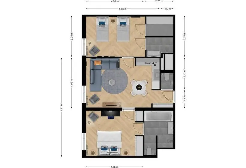 ２ベッドルームアパートメント, Cityden Stadshart