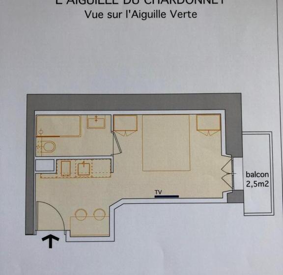 Апартаменты Superior 1 Спальня, Appart Hotel Aiguille Verte & Spa