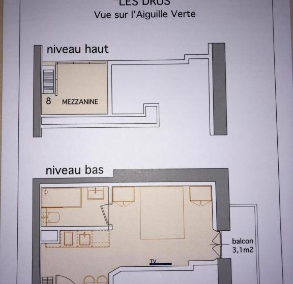 Апартаменты Superior 1 Спальня, Appart Hotel Aiguille Verte & Spa