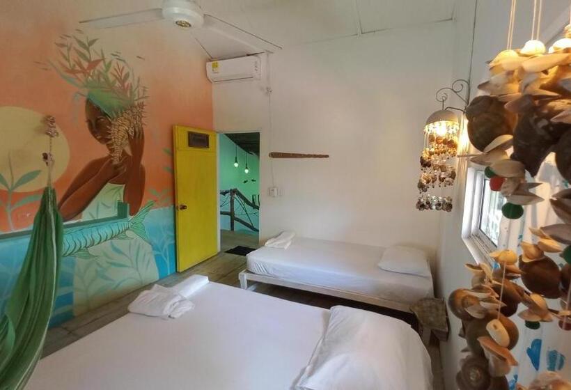 חדר סטנדרט חדר אמבטיה משותף, Mar Amar Cabaña   Hostel