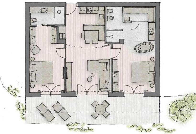 آپارتمان سوپریور 1 خوابه, Chalet Cogolara