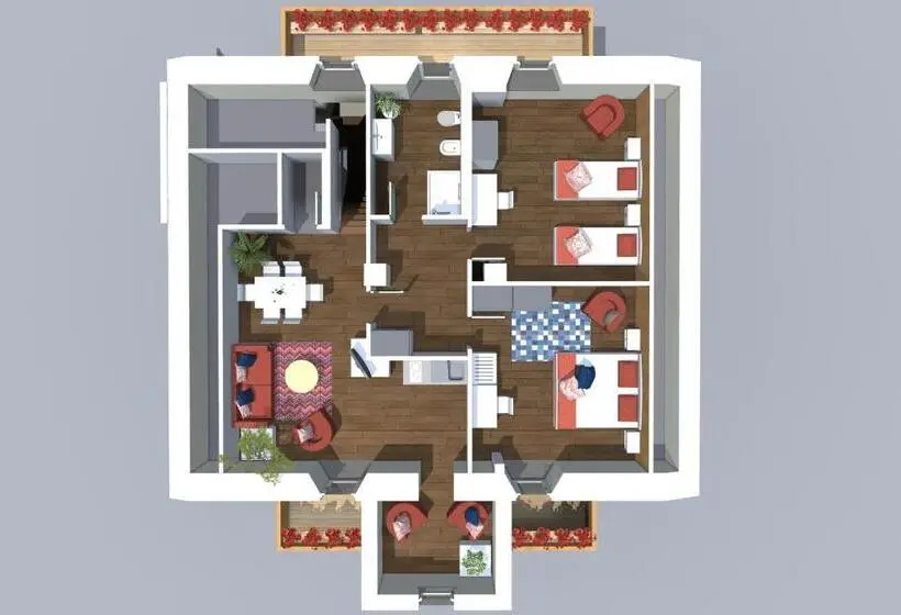 ペントハウス２ベッドルームアパート, Residence Cavanis Wellness & Spa