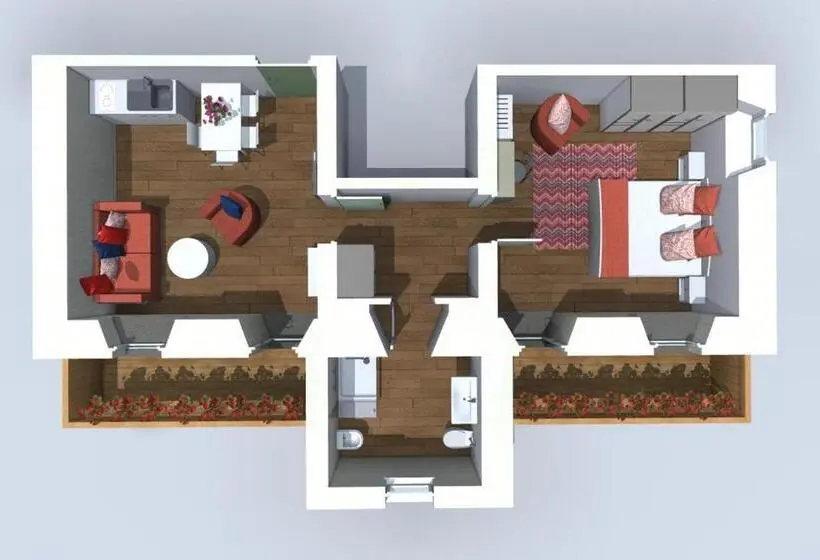 １ベッドルームのデラックスアパートメント, Residence Cavanis Wellness & Spa