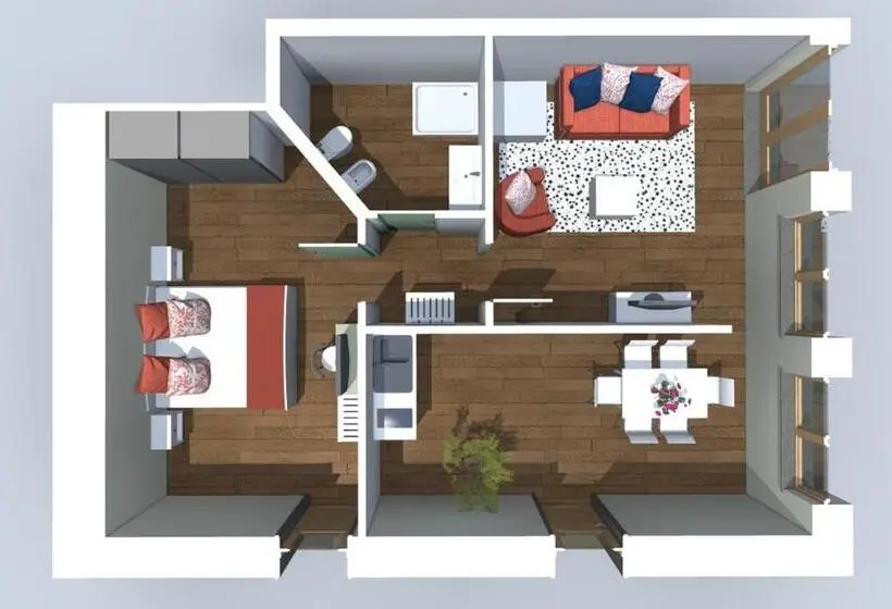 １階の１ベッドルームアパートメント, Residence Cavanis Wellness & Spa
