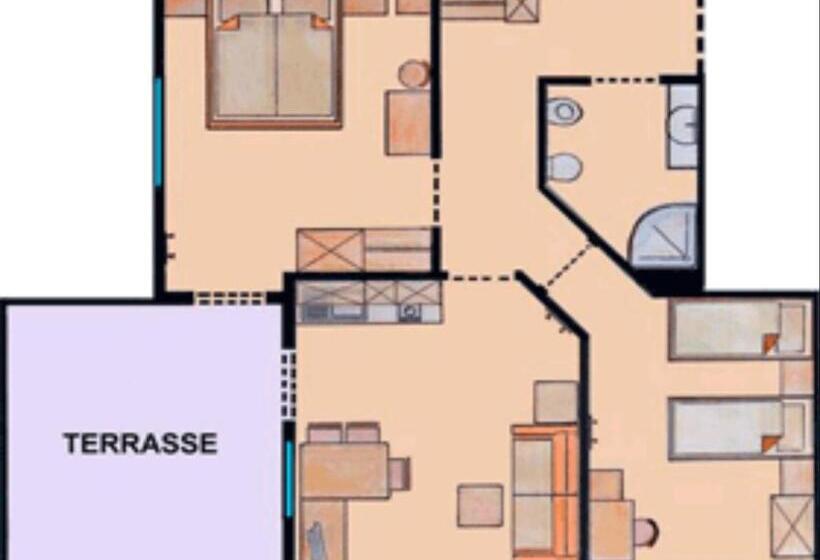 带2个卧室的公寓, Residence Remi