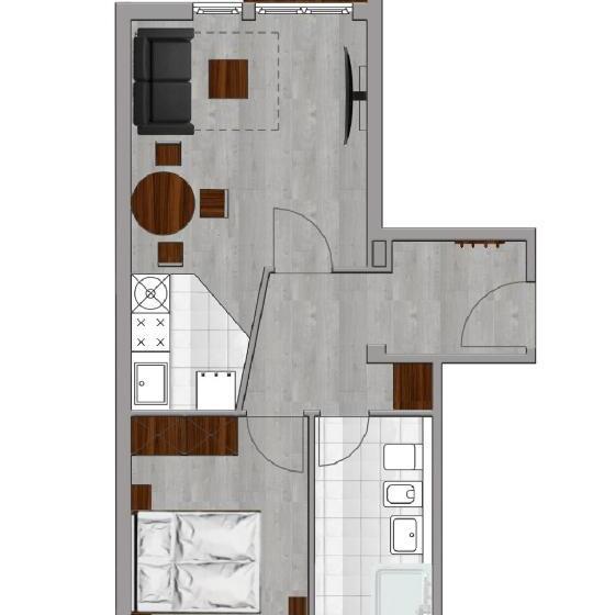 Apartamento Confort 2 Quartos, Arabest Aparthotel & Boardinghouse