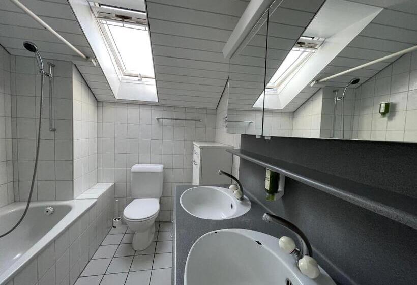 חדר סטנדרט לשלושה עם חדר אמבטיה משוף, Interlaken Marco Hostel