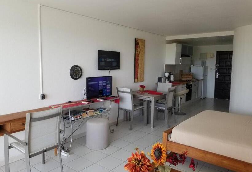 آپارتمان 1 خوابه با بالکن و چشمانداز دریا, Orient Bay Beach Studio