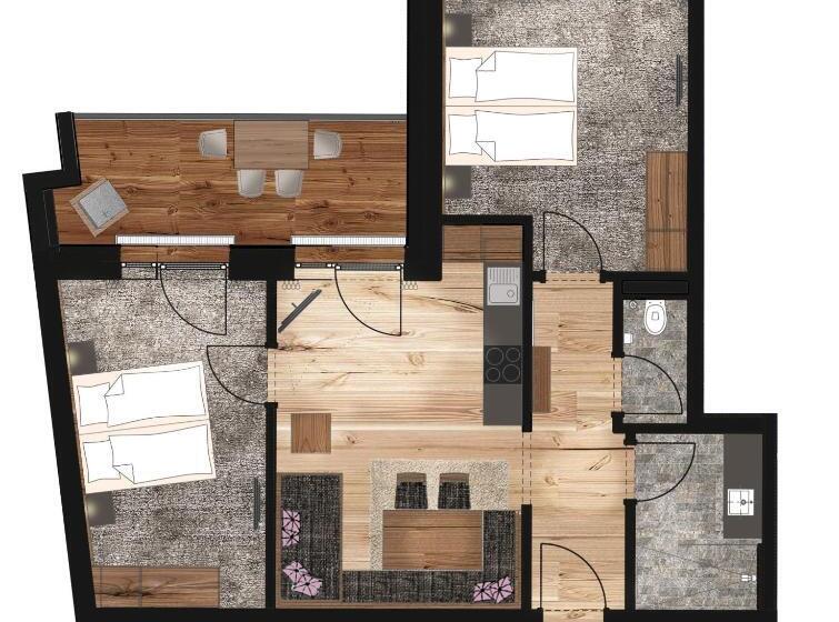 2-Bedroom Classic Apartment, Das Kaltenbach   Apart