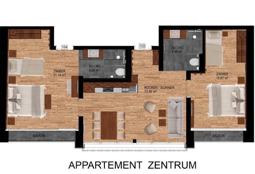 شقة غرفتين, Gletscherblick B&b