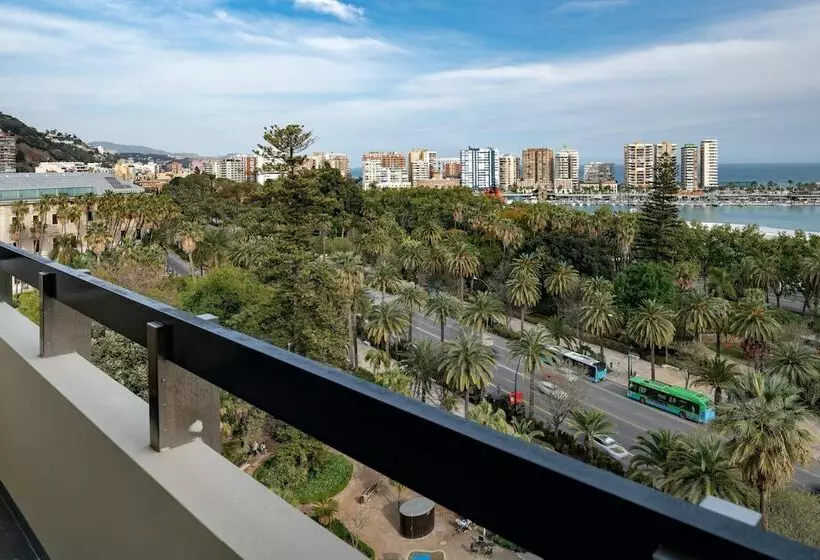 海の見えるダブルベッドスタンダードルーム, Ac Hotel Málaga Palacio By Marriott