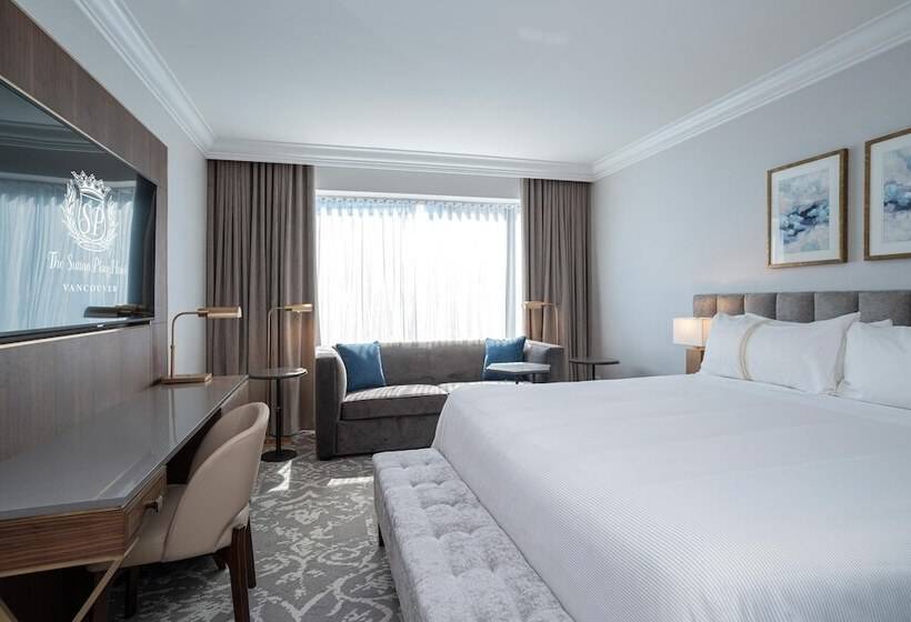 キングサイズベッドのデラックスルーム, The Sutton Place Hotel Vancouver