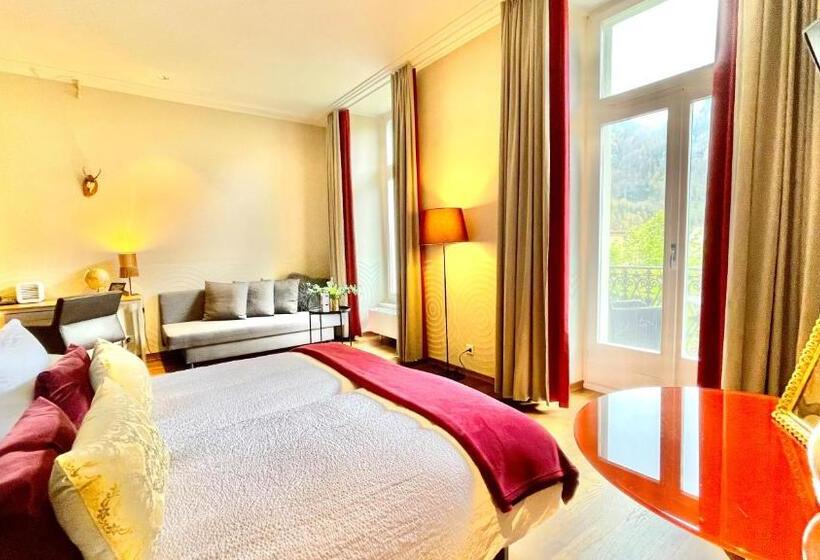 חדר דלוקס עם מרפסת, Parkhotel Du Sauvage