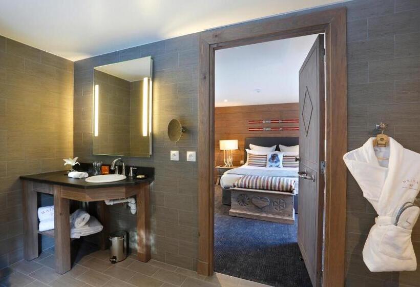 バルコニー付きデラックスルーム, Chalet Hôtel La Mainaz Restaurant & Resort