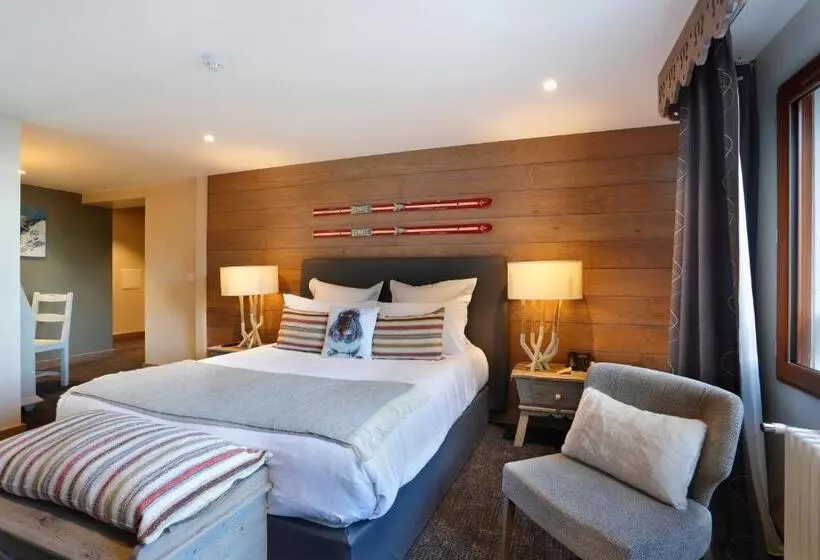 バルコニー付きデラックスルーム, Chalet Hôtel La Mainaz Restaurant & Resort