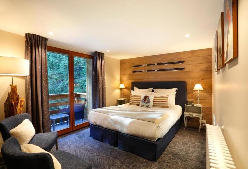 バルコニー付きスタンダードルーム, Chalet Hôtel La Mainaz Restaurant & Resort