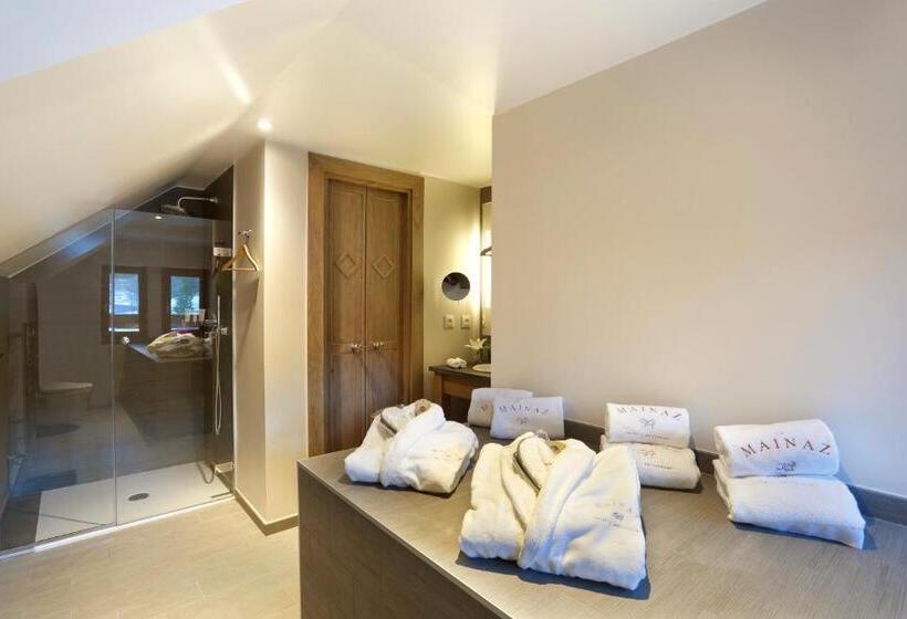 キングサイズベッドのスイートルーム, Chalet Hôtel La Mainaz Restaurant & Resort