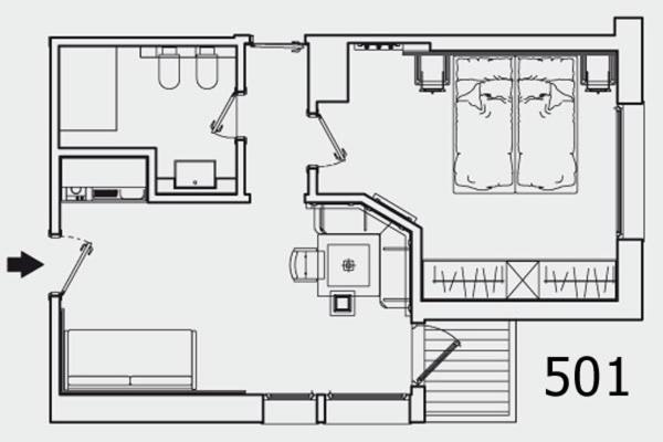 Апартаменты 1 Спальня, Parkhotel Ladinia