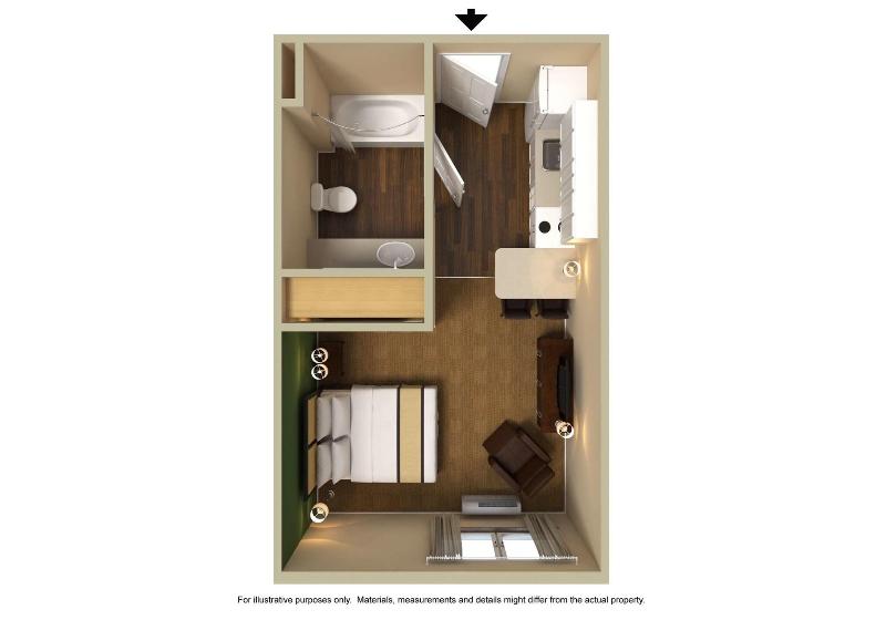 스탠다드 룸 킹사이즈 침대, Greentree Inn & Suites Phoenix Sky Harbor