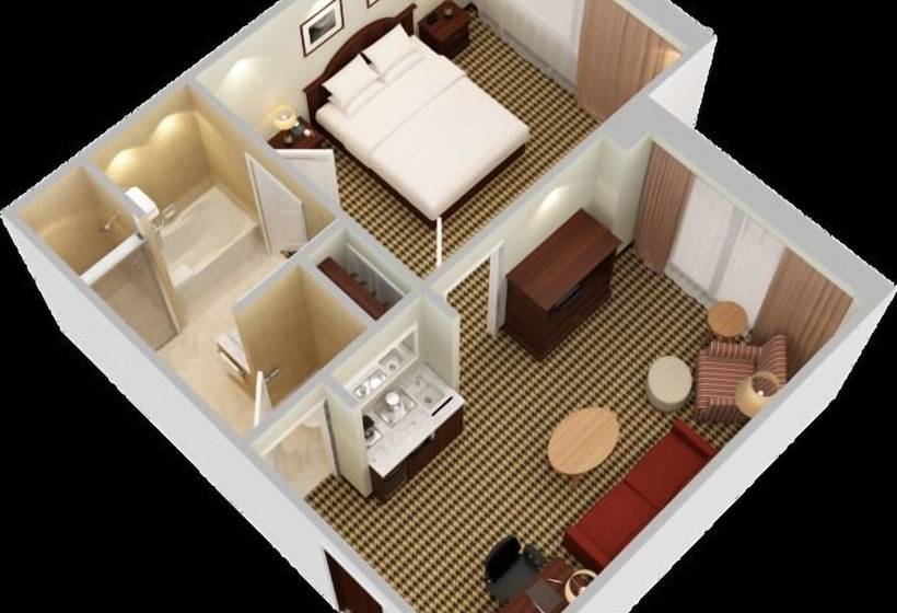 جناح سرير كينج, Hilton Chicago/oak Brook Suites