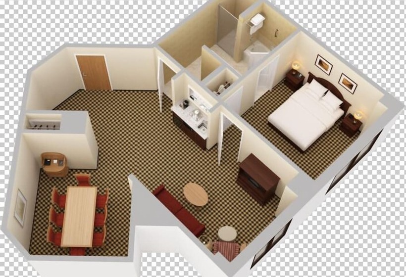 جناح سرير كينج, Hilton Chicago/oak Brook Suites