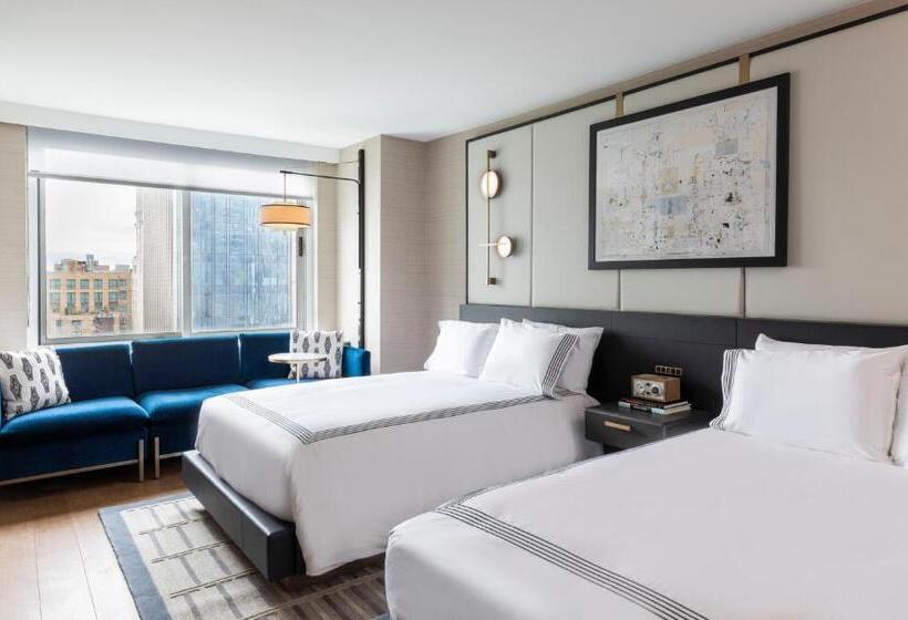 带2个双人床的标准工作室, Thompson Central Park New York, By Hyatt