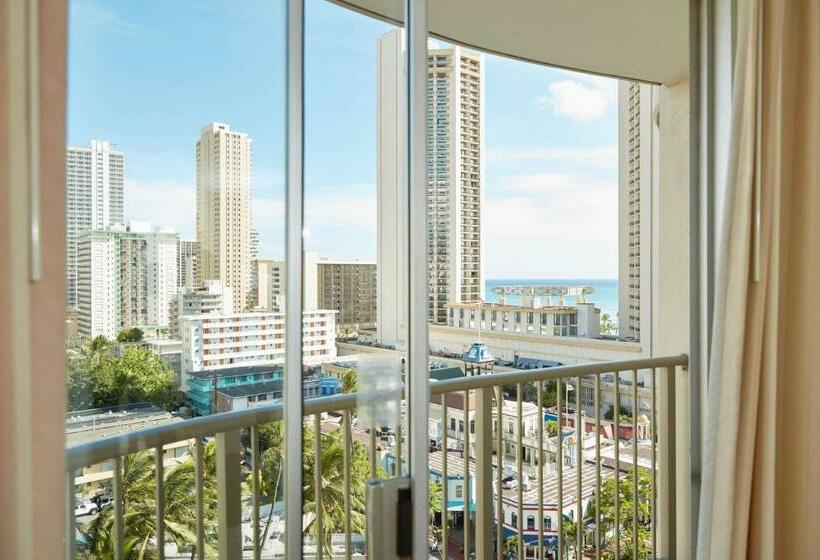キングサイズベッドのスタンダードルーム, Outrigger Waikiki Paradise